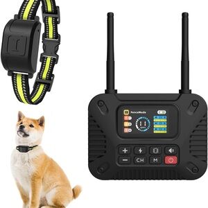 Wireless Dog Fence System, 2.4GHz Pet Containment & Training Collar with Remote
